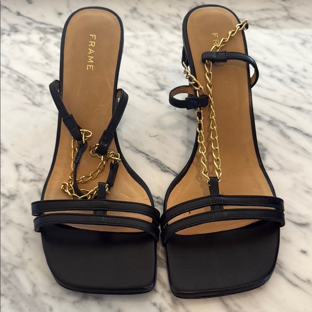 NEW Frame Le Tati Chain Sandal - Black